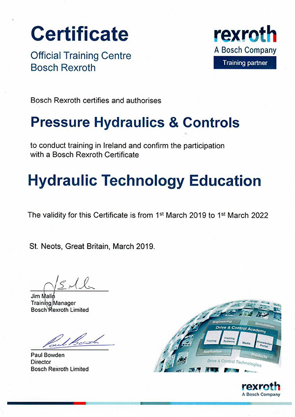 Rexroth Training Certificate