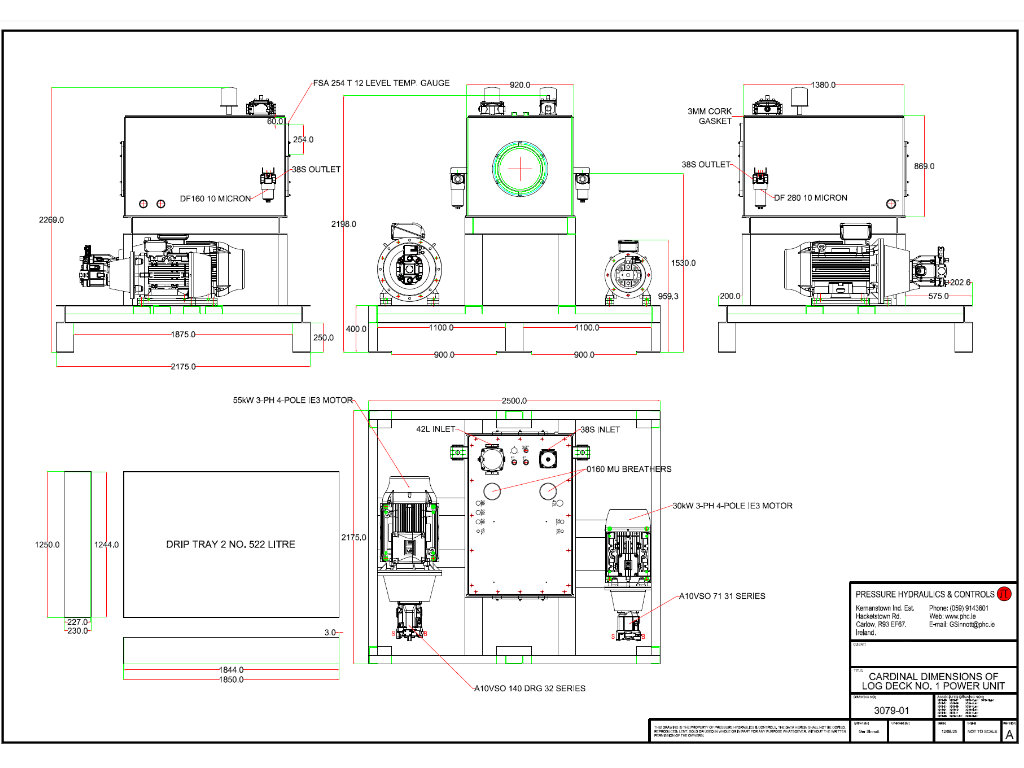 Power Unit with main dimensions